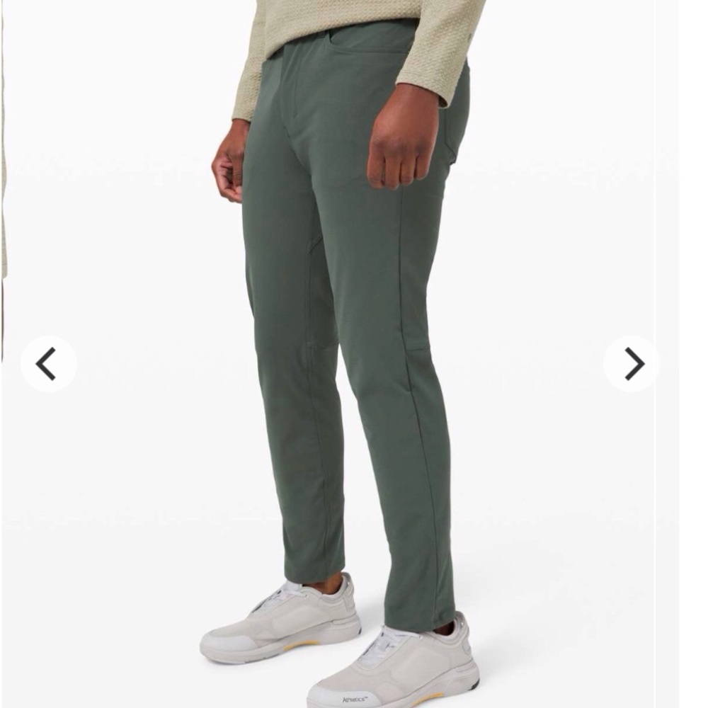 EUC Lululemon ABC Pant Slim Size 32" Warpstreme inseam 31” dark green